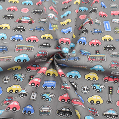 Cartoon Car Series 100% Cotton Fabric Craft Bundle