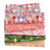 CraftsFabrics Lot de 5 carrés de tissu d'emballage en coton de style japonais 20 x 25 cm pour patchwork, couture et bricolage 
