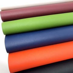 CraftsFabrics 14Pcs Solid Color Sheep Grain Texture Vinyl Faux Leather Sheets 28x20.5cm Wide for DIY Handbags Wallet