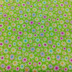 CraftsFabrics 8Pcs Green Floral Cotton Fabric Bundle Precut Fat Squares for Quilting, Crafting, Sewing, Patchwork