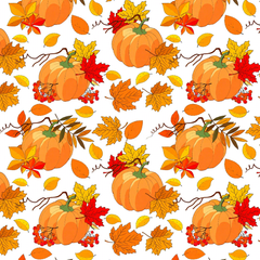 Assorted 8Pcs Fall & Autumn Polycotton Fabric Bundle for Thanksgiving