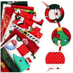 CraftsFabrics 6.5*100cm 20pcs Pre-Cut Christmas Printed Jelly Rolls Strips 100% Cotton for Quilting, Scrapbooking, Sewing, Crafts, Patchwork