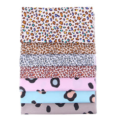 CraftsFabrics 7pcs Leopard Print Fabric Squares