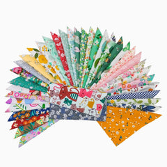 CraftsFabrics 100Pcs Whimsical Botanicals Fat Quarter Bundle