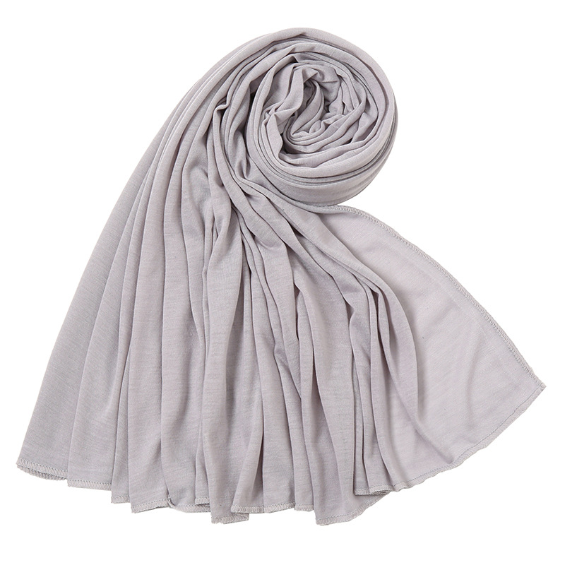 CraftsFabrics Head Scarf CraftsFabrics 180x80cm Women Comfort 100% Polyester Hijab Scarf 85 GSM High Stretch Muslim Shawl Jersey Hijab Headwrap