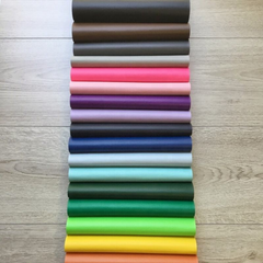 CraftsFabrics 21pcs Bundle Solid Color Sheep Grain Vinyl Faux Leather Sheets 28x20.5cm Wide for DIY Handbags Wallet