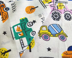 Bastelpaket aus 100 % Baumwollstoff der Cartoon-Auto-Serie