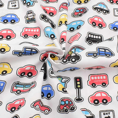 Cartoon Car Series 100% Cotton Fabric Craft Bundle