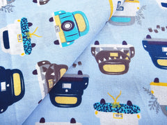 Bastelpaket aus 100 % Baumwollstoff der Cartoon-Auto-Serie