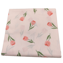 CraftsFabrics 8pcs Precut Pink Floral 100% Cotton Fabrics for DIY Craft Hand Sewing Patchwork Art Home