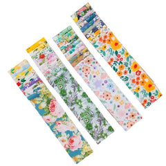 CraftsFabrics 40Pcs Floral Jelly Rolls Cotton Fabric Quilting Strips 100% Cotton Wide Square Fabric for DIY, Sewing, Quilting, Kid's Craft