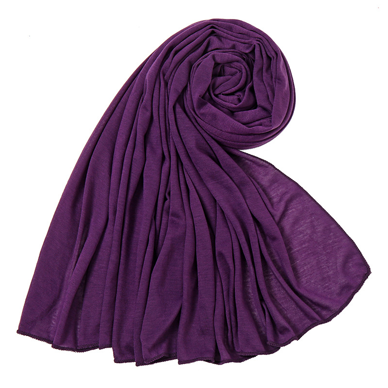 CraftsFabrics 180x80cm Women Comfort 100% Polyester Hijab Scarf 85 GSM High Stretch Muslim Shawl Jersey Hijab Headwrap