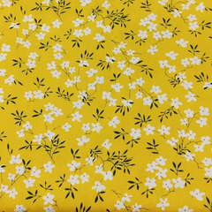 CraftsFabrics 8pcs/lot Yellow Floral Fat Quarters Bundle