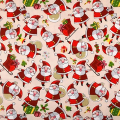 CraftsFabrics 10Pcs/lot Christmas Fabric Fat Quarters 100% Cotton Twill Printed Precut Squares for Quilting, Arts, Crafts, DIY Projects