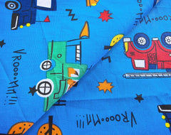 Bastelpaket aus 100 % Baumwollstoff der Cartoon-Auto-Serie