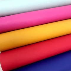 CraftsFabrics 14Pcs Solid Color Sheep Grain Texture Vinyl Faux Leather Sheets 28x20.5cm Wide for DIY Handbags Wallet