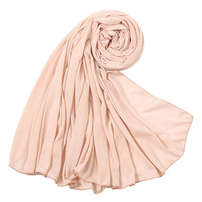 CraftsFabrics 180x80cm Women Comfort 100% Polyester Hijab Scarf 85 GSM High Stretch Muslim Shawl Jersey Hijab Headwrap