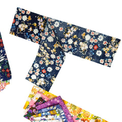 CraftsFabrics 6.5 * 50cm Wide 40pcs Pre-Cut Floral Birds Printed Quilting Fabric Roll 100% Cotton for Quilting, Sewing, Crafts, Patchwork