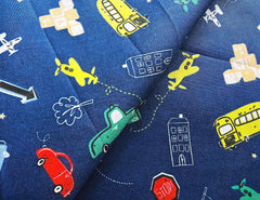 Bastelpaket aus 100 % Baumwollstoff der Cartoon-Auto-Serie