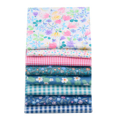 CraftsFabrics 8pcs/Lot 50cmx40cm Pastel Garden Fat Quarters 100% Cotton Precut Craft Fabric Squares for Quilting, Arts, Crafts, DIY Projects
