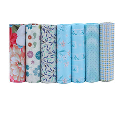 CraftsFabrics 8pcs/Lot 50cmx40cm Floral Breeze Fat Quarters 100% Cotton Precut Craft Fabric Squares for Quilting, , Crafts, DIY Projects