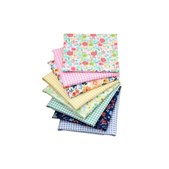 CraftsFabrics Lot de 8 carrés de coton à imprimé floral 40 x 50 cm (pour le quilting, le scrapbooking, la couture, les loisirs créatifs, le bricolage et le collage)