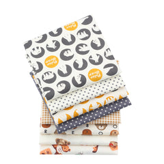CraftsFabrics 8pcs/Lot 50cmx40cm Teddy Joy Fat Quarters 100% Cotton Precut Craft Fabric Squares for Quilting, Arts, Crafts, DIY Projects