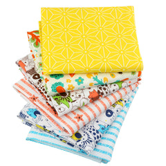 CraftsFabrics 6pcs/Lot 50cmx40cm Sunny Paws Fat Quarters Bundle 100% Cotton Precut Craft Fabric Squares for Quilting, Crafts, DIY Projects