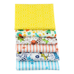 CraftsFabrics 6pcs/Lot 50cmx40cm Sunny Paws Fat Quarters Bundle 100% Cotton Precut Craft Fabric Squares for Quilting, Crafts, DIY Projects