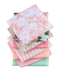 CraftsFabrics 8pcs/Lot 50cmx40cm Peony Dream Fat Quarters 100% Cotton Precut Craft Fabric Squares for Quilting, Arts, Crafts, DIY Projects