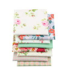 CraftsFabrics 8pcs/Lot 50cmx40cm Petal Charm Fat Quarters 100% Cotton Precut Craft Fabric Squares for Quilting, Arts, Crafts, DIY Projects