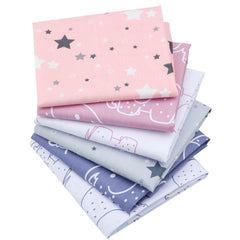 CraftsFabrics 6pcs/Lot 50cmx40cm Elephant Dreams Fat Quarters Bundle 100% Cotton Precut Craft Fabric for Quilting, Crafts, DIY Projects