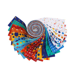 CraftsFabrics Childhood Memories Jelly Roll 20pcs – 100% Cotton Precut Fabric Strips
