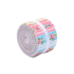 CraftsFabrics Spring Blossom Jelly Roll 2.5"x44" (20Pcs) - 100% Cotton Pre-Cut Fabric Jelly Roll