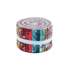 CraftsFabrics Timeworn Floral Prints Petals Jelly Roll 20pcs – 100% Cotton Precut Fabric Strips