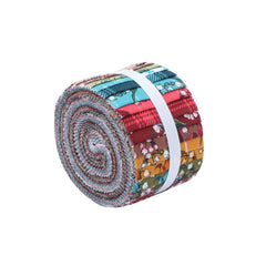 CraftsFabrics Timeworn Floral Prints Petals Jelly Roll 20pcs – 100% Cotton Precut Fabric Strips