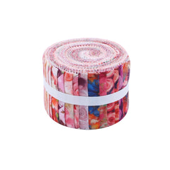 CraftsFabrics Floral Radiance 20Pcs 2.5"x44" Wide 100% Cotton Jelly Roll for Quilting, Scrapbooking, Sewing, Arts & Crafts, Patchwork