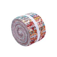 CraftsFabrics Floral Artistry – Vibrant Prints Jelly Roll 20pcs – 100% Cotton Precut Fabric Strips