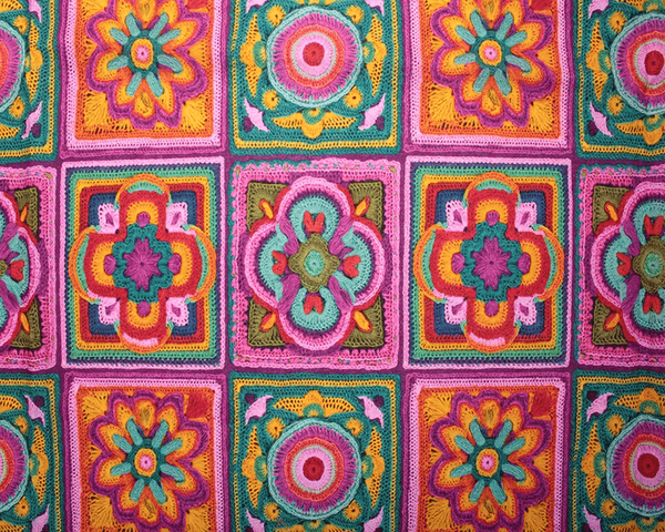 3D Crochet Pink 100% Cotton Printed Fabric