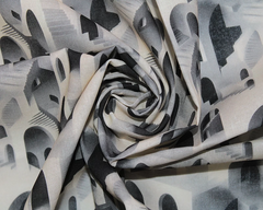 Little Johnny Digital Cotton Staircase 150cm Wide 100% Cotton Printed Fabric for Quilting, Sewing, Crafts, Dressmaking