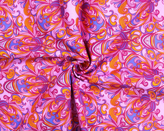 Little Johnny Art Nouveau Pink 100% Cotton 150cm Wide Digitally Printed Fabric Ideal for Crafting, Sewing, Patchwork, Dressmaking