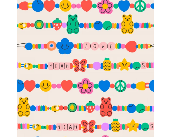 Joyful Beadwork 100% Cotton Printed Fabric