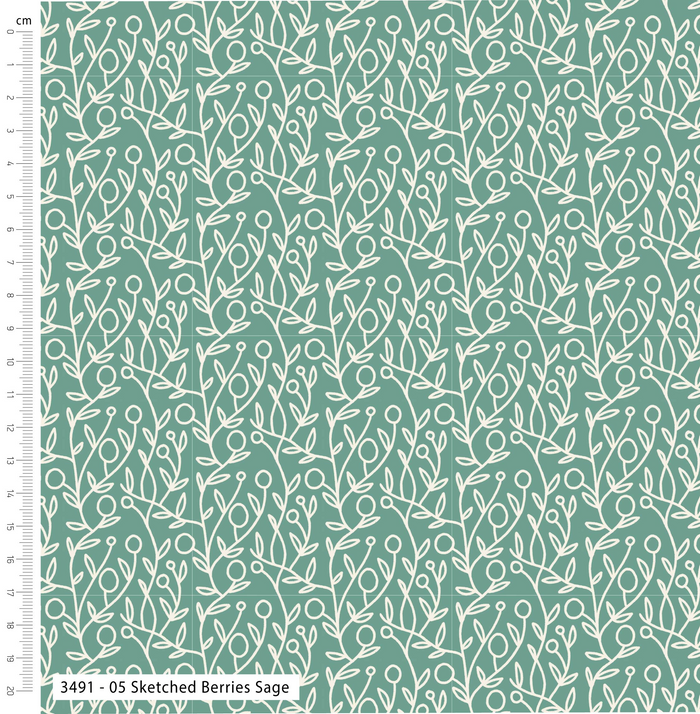 The Craft Cotton Co. Loose Fabric Lilycraft Light by Savanna Rawson 100% Cotton 112cm Wide Floral Geometric Print
