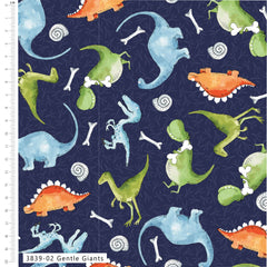 Little Dinosaur by Susan Wheeler 100% Cotton Quilting Fabric
