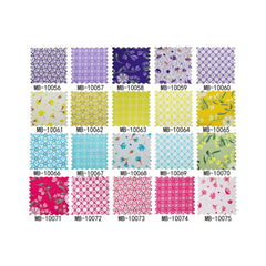 CraftsFabrics 20pcs 2.5" Spring Blooms Floral Jelly Rolls Fabric Strips for Quilting