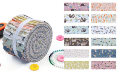 CraftsFabrics 2.5'' x 44'' 20pcs Nature Tales Jelly Rolls 100% Cotton Pre-Cut Fabric for Quilting, Scrapbooking, Arts & Crafts, Patchwork