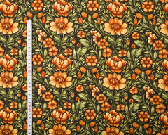 Little Johnny Mindy Floral Black Cotton Fabric - MINCOT5-01