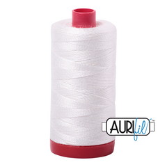 Aurifil 12wt Thread – 100% Cotton – 356 yd – Natural White - #2021