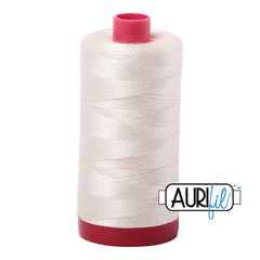 Aurifil 12wt Thread – 100% Cotton – 356 yd – Chalk - #2026