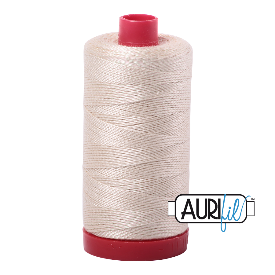 Aurifil 12wt Thread – 100% Cotton – 356 yd – Light Beige - #2310